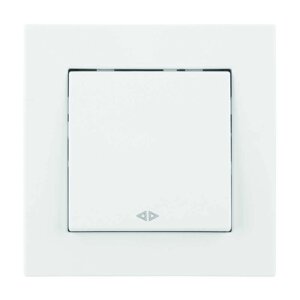 Вимикач Nilson Moda білий 1кл проміжний