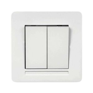 Вимикач Nilson Selene білий 2кл