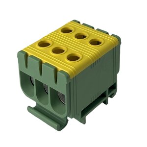 Клемник на DIN-рейку Al 6-50/Cu 6 2.5-50 мм² жовто-зелень Промфактор