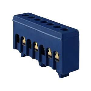 Клема кінцева ізольована 6x9мм 7 отв синя Промфактор