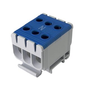 Клемник на DIN-рейку Al 6-50/Cu 6 2.5-50 мм² синій Промфактор