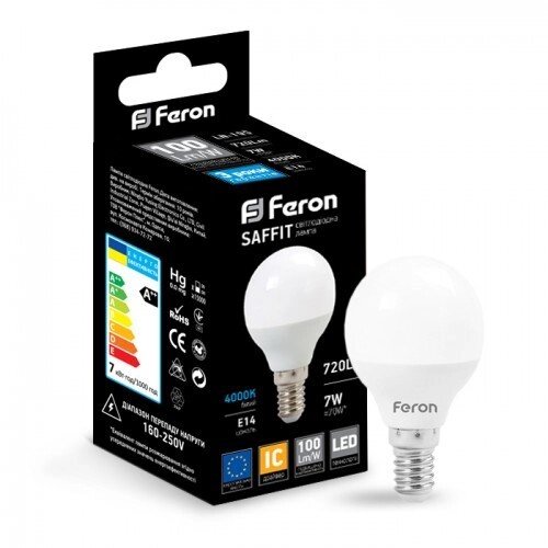 Світлодіодна лампа Feron LB-195 7W E14 E27 - наявність
