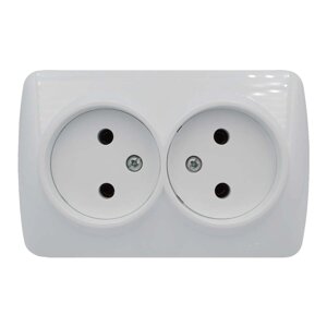 Розетка ALSU біла 2-на