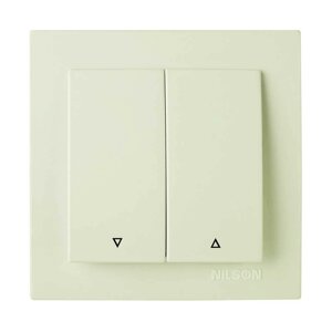 Вимикач Nilson Touran кремовий жалюзі 2кл