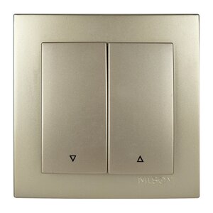 Вимикач Nilson Touran золото жалюзі 2-кл