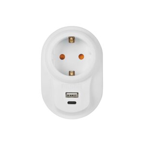 Мережевий фільтр Nilson 3,5кВт 16А + швидка зарядка 5V USB+Type-C