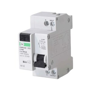 Диференційний автомат FAP6-AC C10 30мА Промфактор