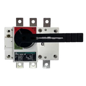 Вимикач навантаження ПФ 3Р 160А 1-0 розривний + ручка