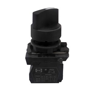 Кнопка-перемикач FPREC02BKPL 1NO 2-х позиційна з фіксацією чорна пластик Промфактор