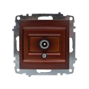 Розетка EL-BI ZENA Woodline червоне дерево TV без рамки