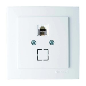 Розетка Nilson Touran біла телефонна