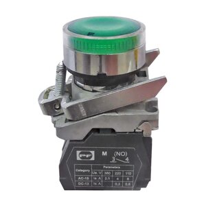 Кнопка Старт FPPCPIG230 1NO зелена без фіксації Промфактор