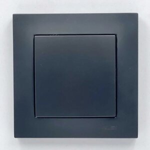 Розетка ELBI VEGA чорний мат заглушка