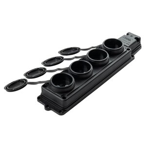 Колодка Violux каучук настінна 4-на без заземлення з кришкою IP44