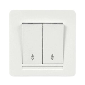 Вимикач Nilson Selene білий 2кл прохідний