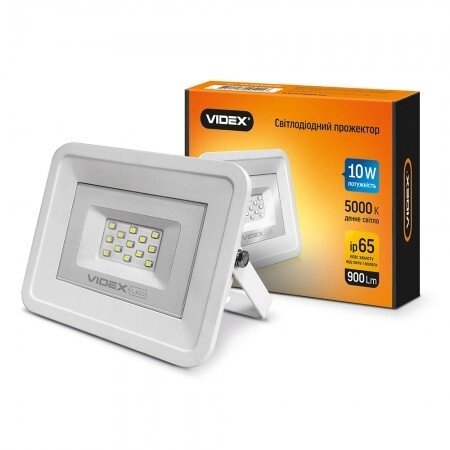 Прожектор VIDEX LED 10Вт 5000K 220V Білий від компанії ТД "Електростар" - фото 1