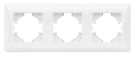 Рамка 3 постів горизонтальна біла VIDEX BINERA4 від компанії ТД "Електростар" - фото 1