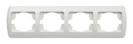 Рамка Zirve четверная горизонтальна біла від компанії ТД "Електростар" - фото 1