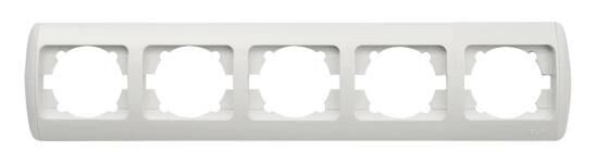 Рамка Zirve п'ятірна горизонтальна біла від компанії ТД "Електростар" - фото 1