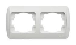 Рамка Zirve подвійна горизонтальна біла від компанії ТД "Електростар" - фото 1