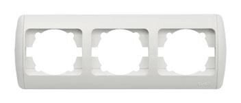 Рамка Zirve потрійна горизонтальна біла від компанії ТД "Електростар" - фото 1