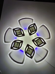 Smart - люстра LED акрилова VALESO V 3229-5+5 C WH з пультом, 270Вт+26Вт, RGB-підсвітка