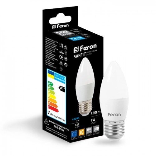 Світлодіодна лампа Feron LB-197 7W E14 E27 від компанії ТД "Електростар" - фото 1