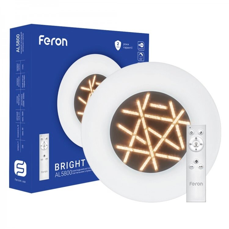 Світлодіодний світильник Feron AL5800 BRIGHT 80W від компанії ТД "Електростар" - фото 1
