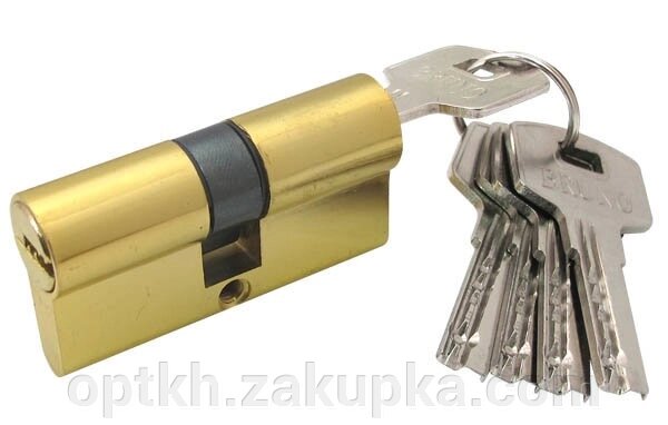 Ціліндер дверей Vruno 30/30 мм Zn лазер 60 мм 5 клавіш, латунь (35419) від компанії СПД Лініченка С Н - фото 1