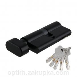 Циліндр для замка TRION 70 mm (35+35) ZCBM COMPUTER KEYS KNOB чорний від компанії СПД Лініченка С Н - фото 1