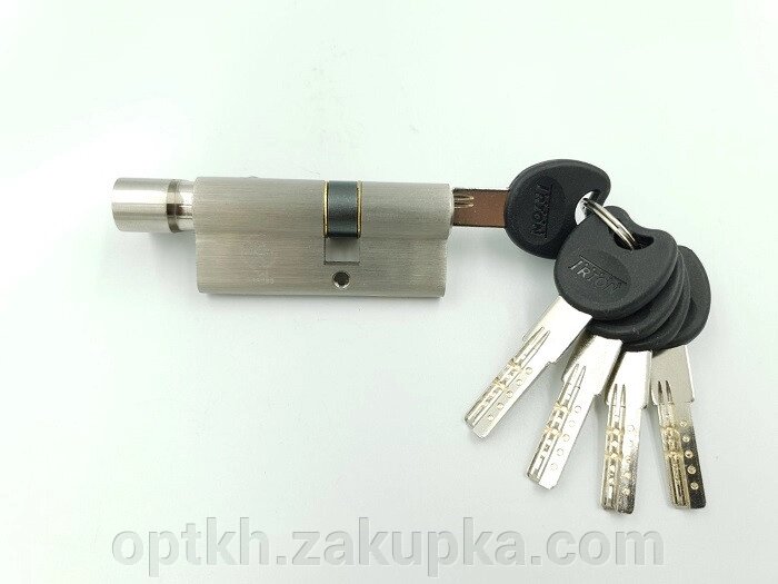 Цилиндр для замка TRION 90mm (35T+55) NP COMPUTER KEYS KNOB від компанії СПД Лініченка С Н - фото 1