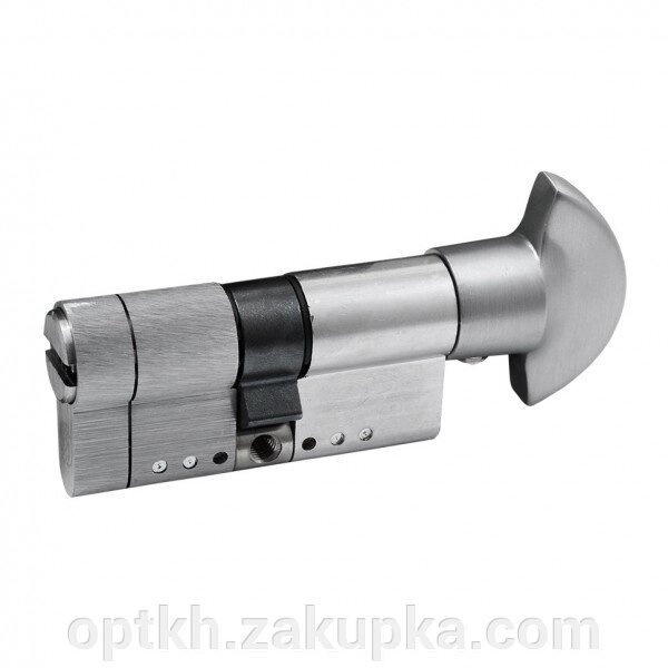 Цилиндр Securemme 3220PCS30301X5 К22, 30/30 мм, 5ключей, монтажный ключ/ручка, матовый хром (51728) від компанії СПД Лініченка С Н - фото 1