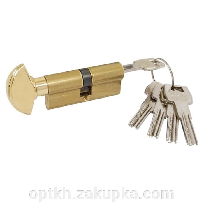 Циліндр відкривання дверей AGB (Італія) Scudo5000/90 мм, ручка-ключ, 55/35, латунь від компанії СПД Лініченка С Н - фото 1