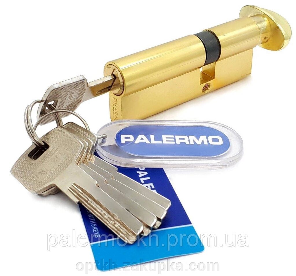 Циліндровий механізм ключ-поворот лазерний ключ * Palermo * HP 90мм FG 5кл Золото від компанії СПД Лініченка С Н - фото 1