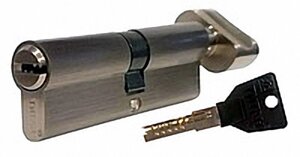 Циліндровий механізм ТИТАН M80 (45 * 35) -C SN ключ-поворотник 5 лазерних ключів