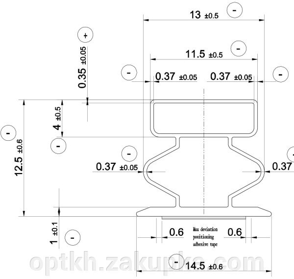 Comeo Porte ущільнювач 1082 термоеластопласт 14,5*2100 мм чорний з магнітом (зі скотчем) (57591) від компанії СПД Лініченка С Н - фото 1