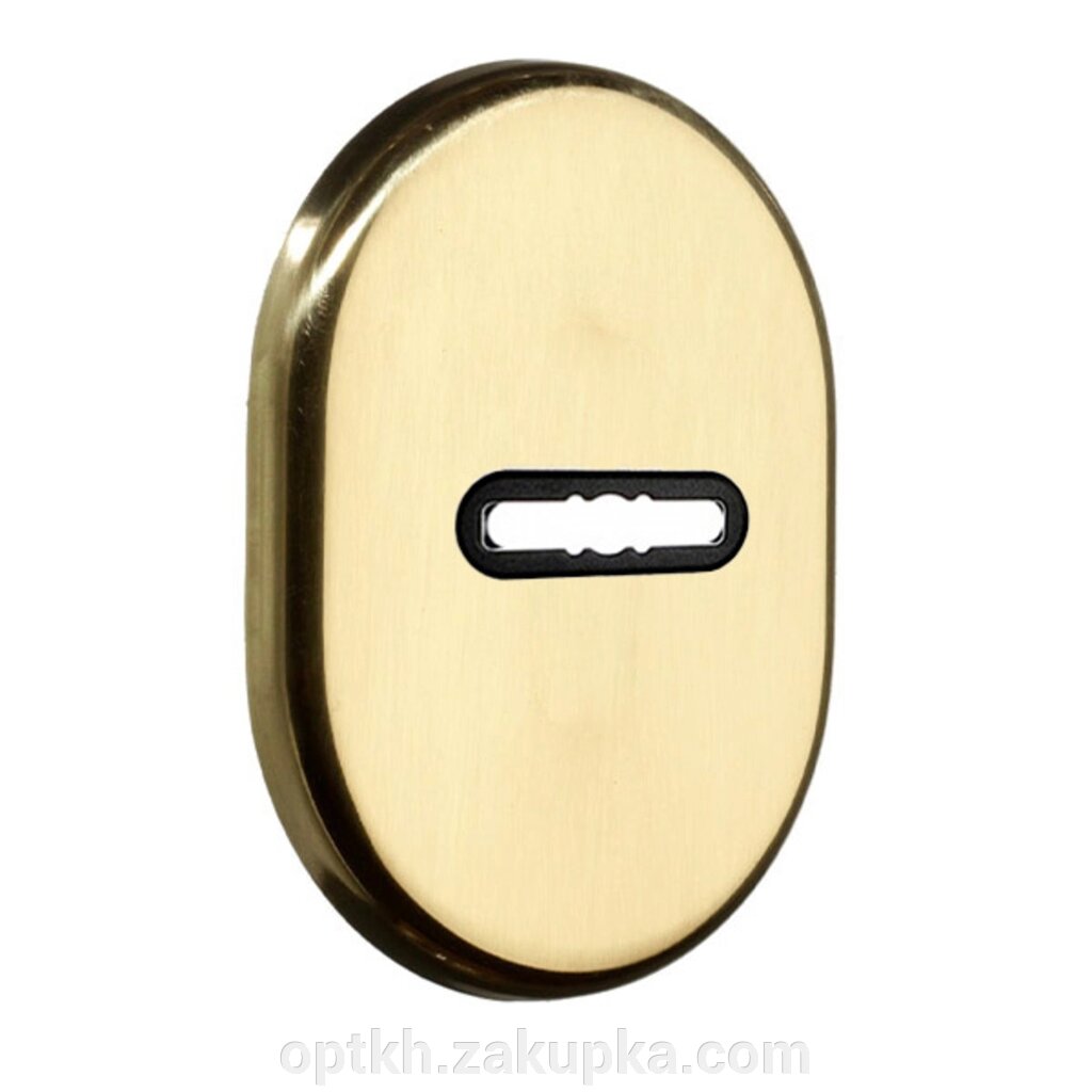 Декоративна накладка під сувальдний ключ, колір полірована латунь від компанії СПД Лініченка С Н - фото 1