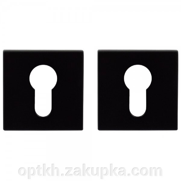 Дверна накладка для циліндра RDA, матовий чорний, (розетта 6 мм) (58404) від компанії СПД Лініченка С Н - фото 1