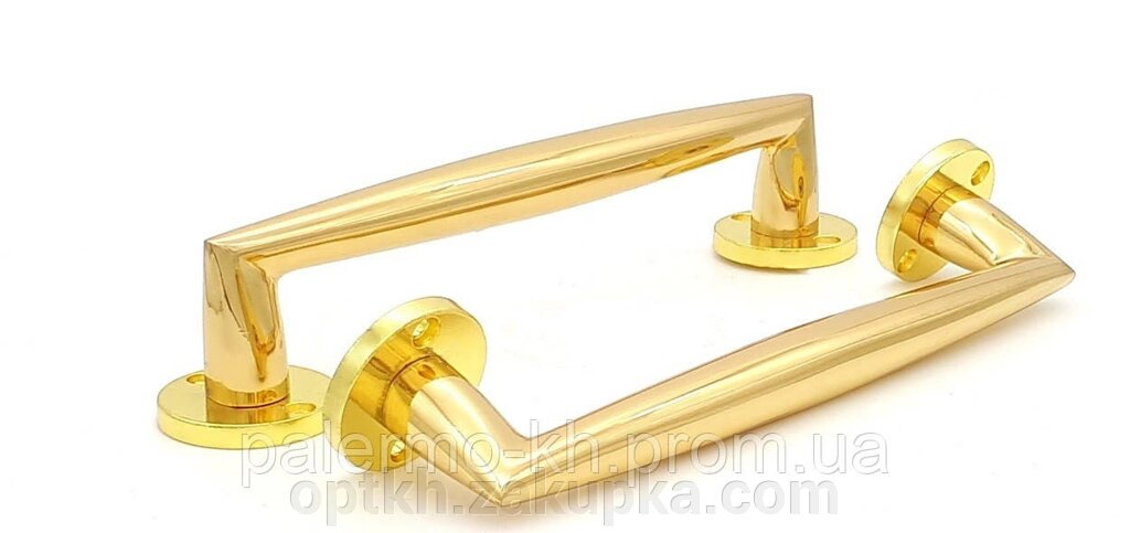 Дверна ручка-скоба L-140мм Золото від компанії СПД Лініченка С Н - фото 1