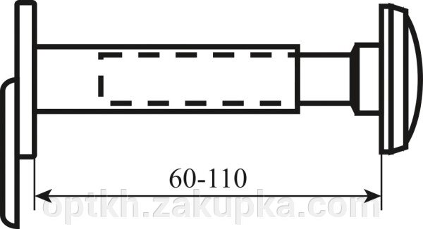 Дверне вічко Securemme 60/110mm 016DXBR6OXX круглий бронза (56075) від компанії СПД Лініченка С Н - фото 1