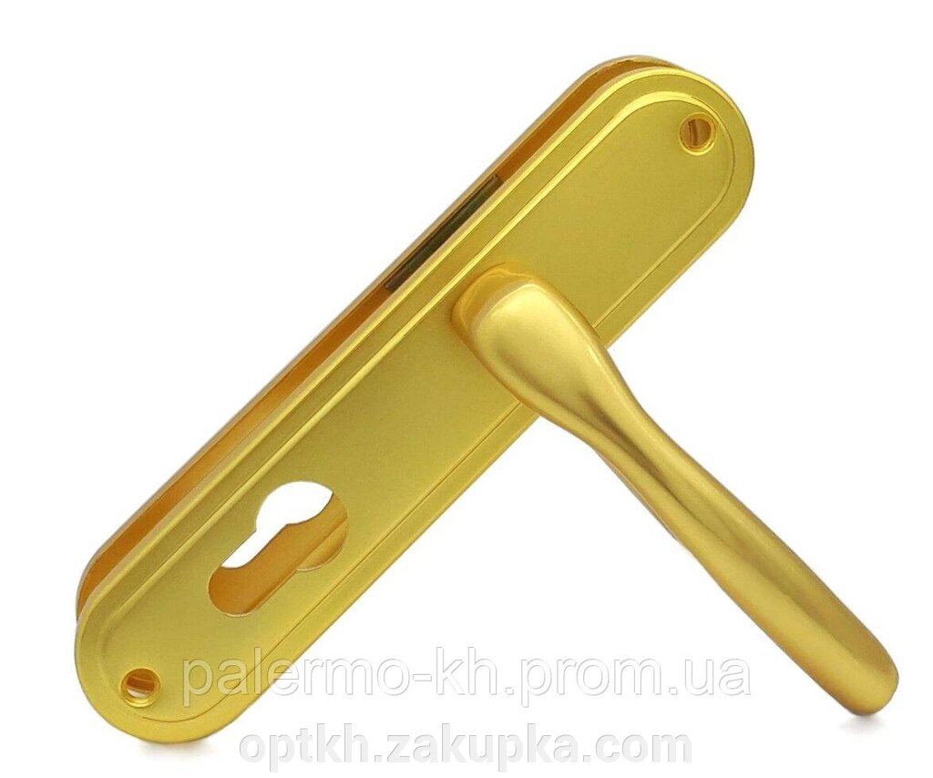 Дверні ручки для зовнішніх та міжкімнатних дверей k YALE 62 mm Мат Золото від компанії СПД Лініченка С Н - фото 1