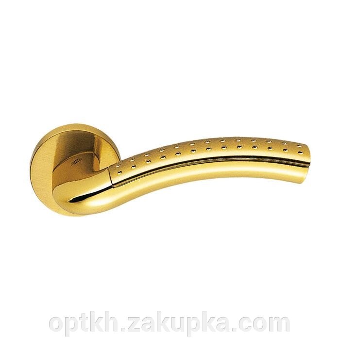 Дверні ручки на розетці комплект (Італія) Colombo Milla LC 41 3334 полірована латунь/матове золото від компанії СПД Лініченка С Н - фото 1