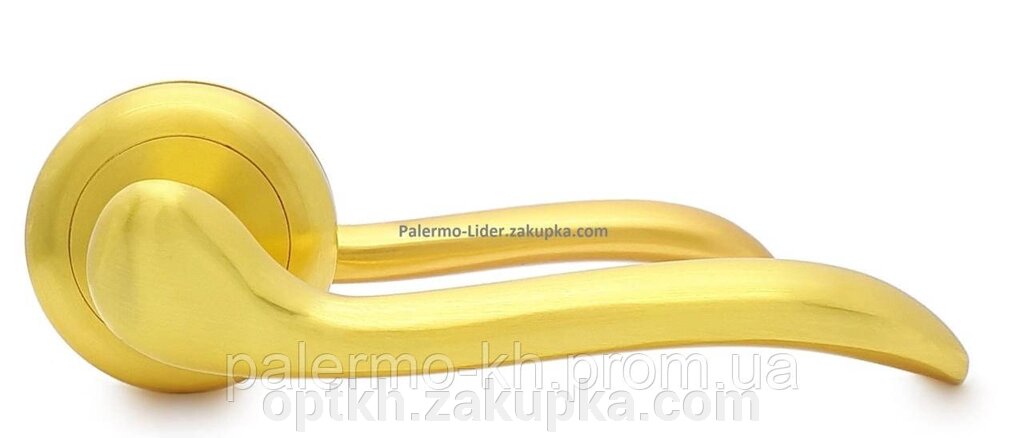 Дверні ручки на розетках міжкімнатні Цам. матовий Жовтий від компанії СПД Лініченка С Н - фото 1