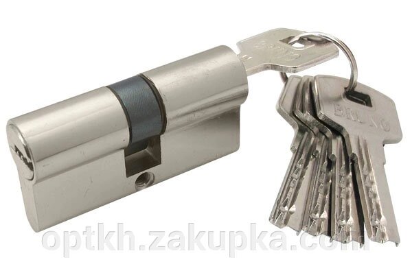 Дверний циліндр Vruno 30/30 мм Zn лазер 60 мм 5 клавіш, нікель (35420) від компанії СПД Лініченка С Н - фото 1