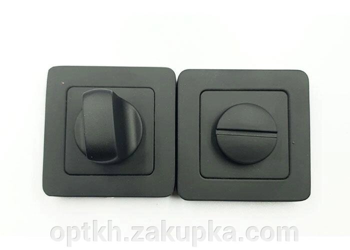 Фіксатор Квадратний WC 74 - ZL09+knob MB (black) від компанії СПД Лініченка С Н - фото 1