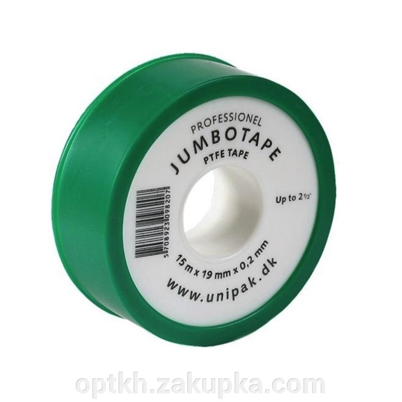 Фум-стрічка UNIPAK JUMBOTAPE Professional 19x0,2 мм 15 м від компанії СПД Лініченка С Н - фото 1