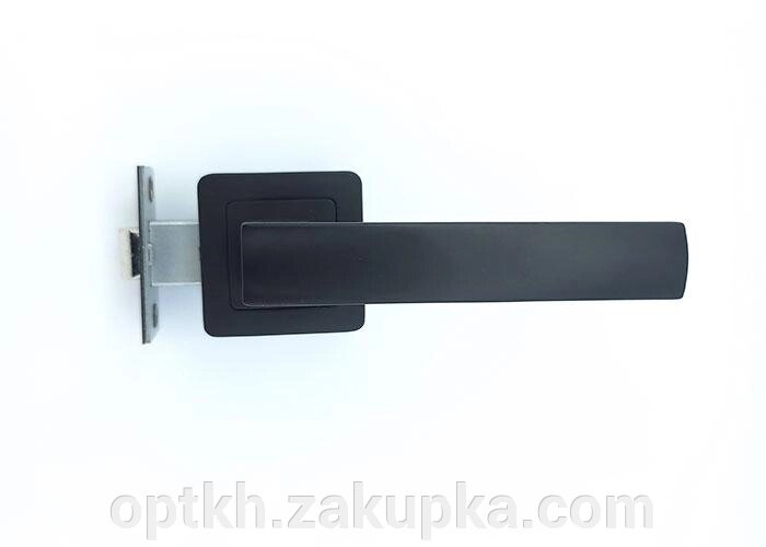 Комплект 6 Ручка на квадратній розетки TRION LIBERA 74 AL-AL MB (black) від компанії СПД Лініченка С Н - фото 1