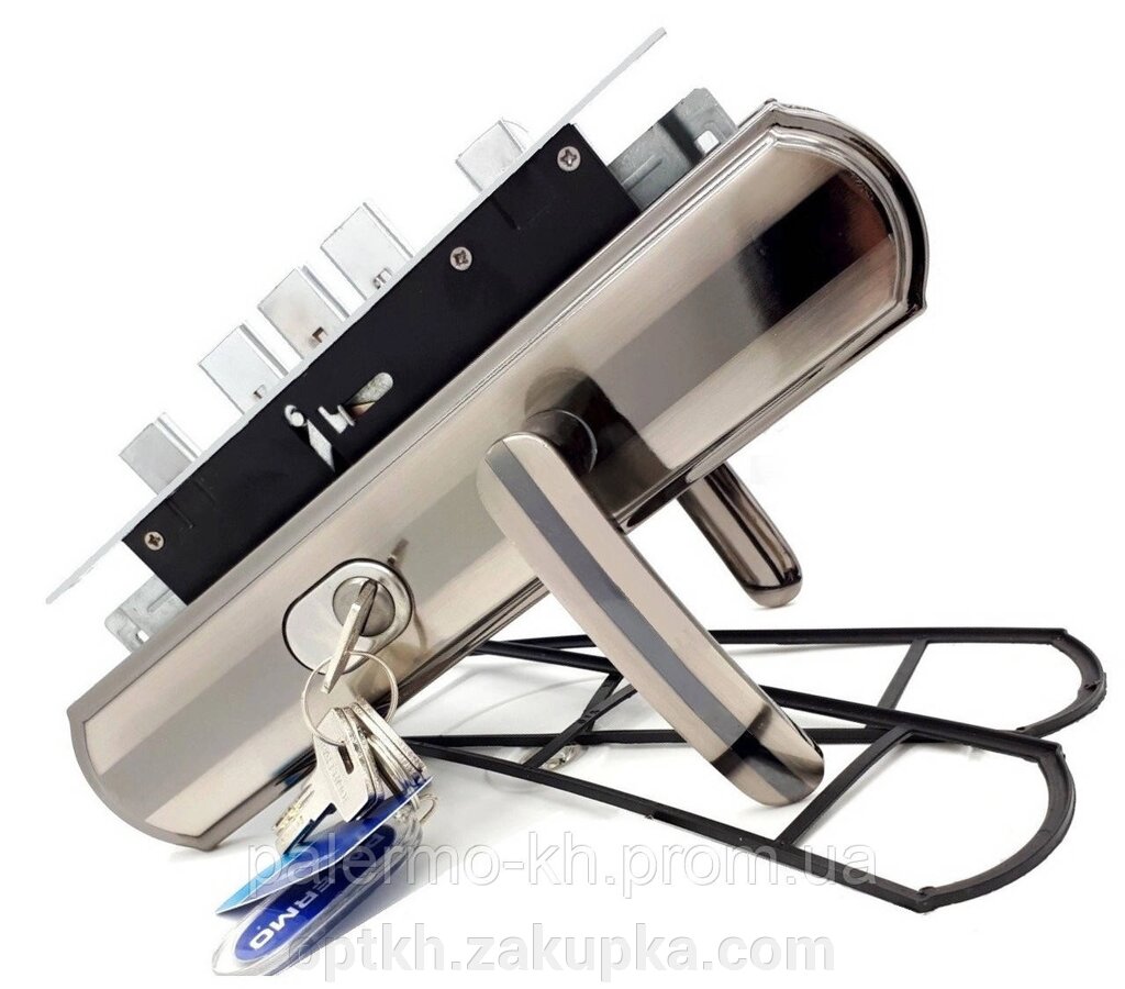 Kомплект ЕКО (замок+ручка) для китайської металевої двері. від компанії СПД Лініченка С Н - фото 1