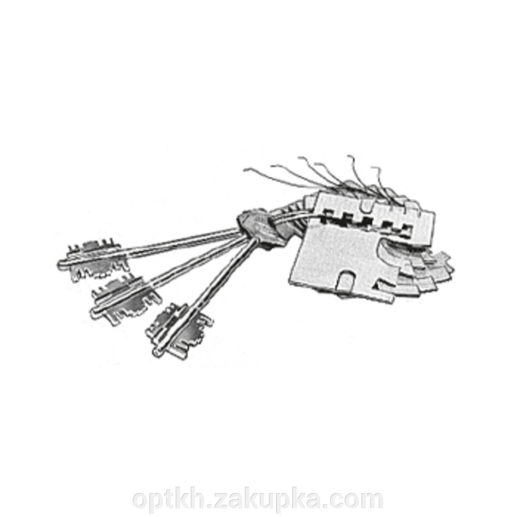 Комплект перекодування (3 ключі + сувальди) до замків серії 900 - ліве відкривання від компанії СПД Лініченка С Н - фото 1