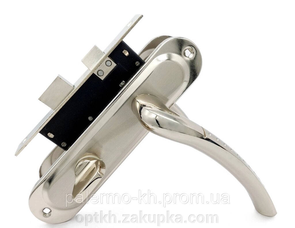 Комплект ручок k. WC 62mm для міжкімнатних дверей з фіксатором. від компанії СПД Лініченка С Н - фото 1